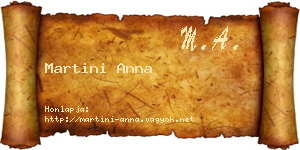 Martini Anna névjegykártya