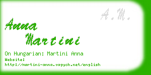 anna martini business card